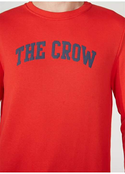 The Crow Kırmızı Erkek T-Shirt THE CROW LOGO 4