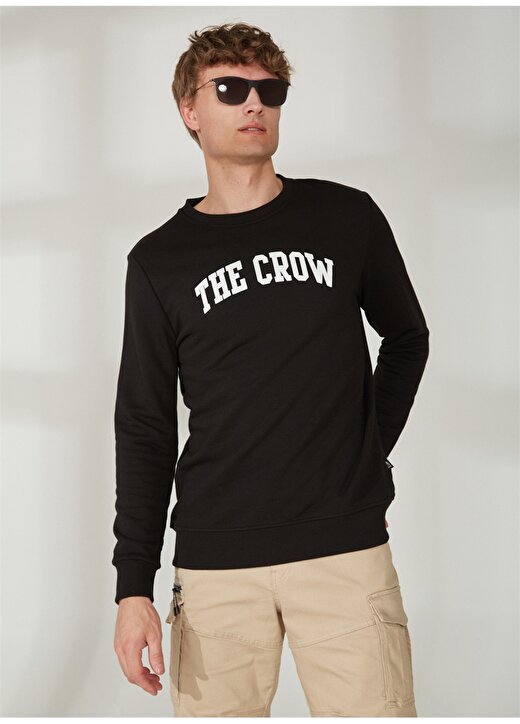 The Crow Siyah Erkek T-Shirt THE CROW LOGO 1