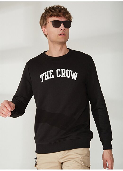 The Crow Siyah Erkek T-Shirt THE CROW LOGO 2