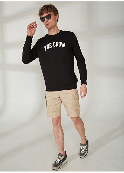 The Crow Siyah Erkek T-Shirt THE CROW LOGO 3