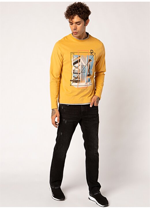 Vigoss 61858-04001 Koyu Sarı Erkek Sweatshirt 2