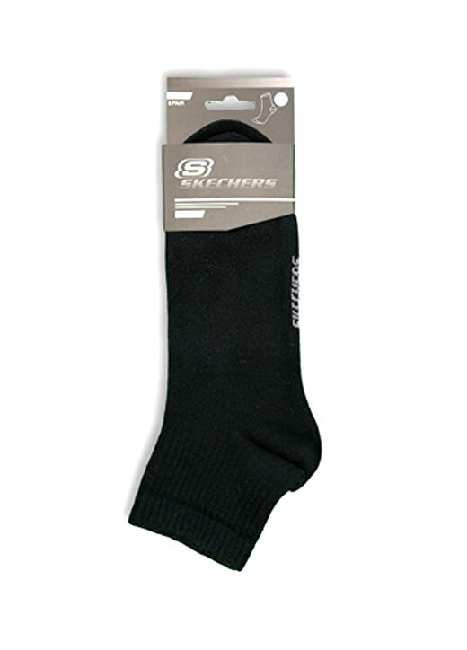 Skechers Siyah Unisex 3Lü Çorap U SKX Nopad Mid Cut Socks 3 Pack 1