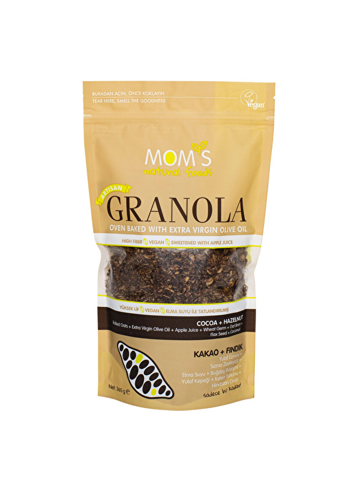 Mom's Natural Foods Kakao - Fındık GRANOLA 360g 1