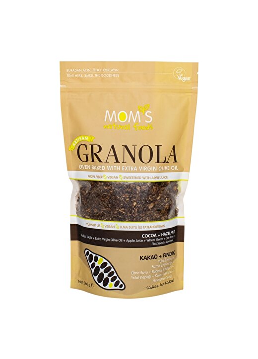 Mom's Natural Foods Kakao - Fındık GRANOLA 360G 1
