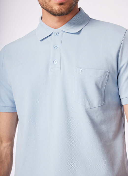 Fabrika Comfort Mavi Erkek Polo T-Shirt 3