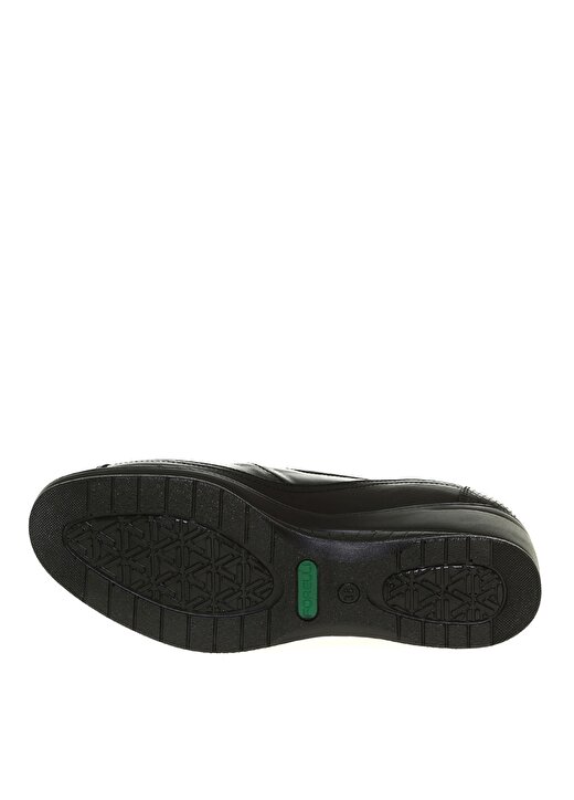 Forelli 57603-G Deri Kalın Topuk Slip On Siyah Kadın Ayakkabı 3