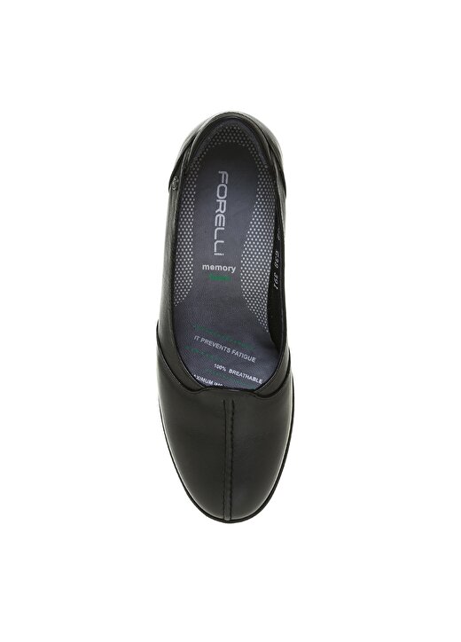 Forelli 57202-G SIYAH Deri Siyah Kadın Topuklu Ayakkabı 4
