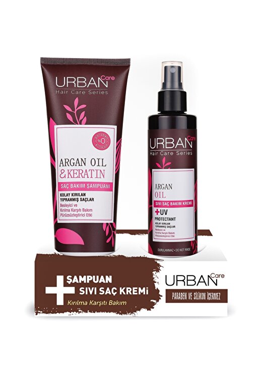 Urban Care Argan Şampuan 250 Ml + Argansıvı Saç Kremi 2'Li Set 1