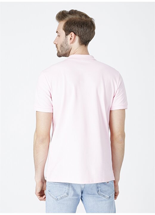 Limon Basic Fit Kısa Kollu Düz Açık Pembe Erkek Polo T-Shirt 4