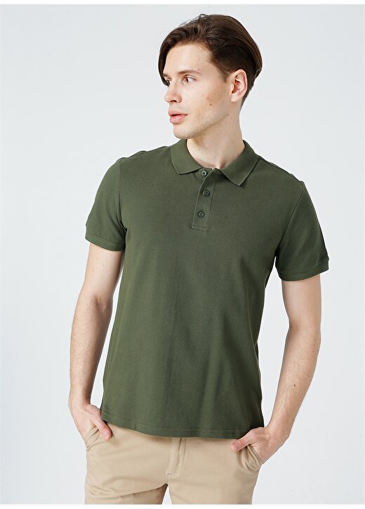 Limon Kısa Kol Basic Düz Erkek Polo T-Shirt 3