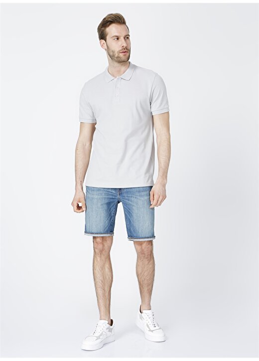 Limon Kısa Kol Basic Düz Erkek Polo T-Shirt 2