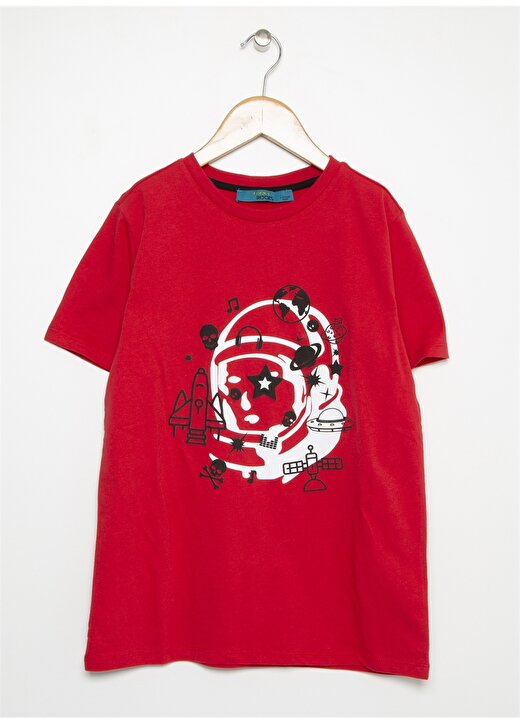 Funky Rocks Erkek Çocuk Kırmızı Bisiklet Yaka T-Shirt 1