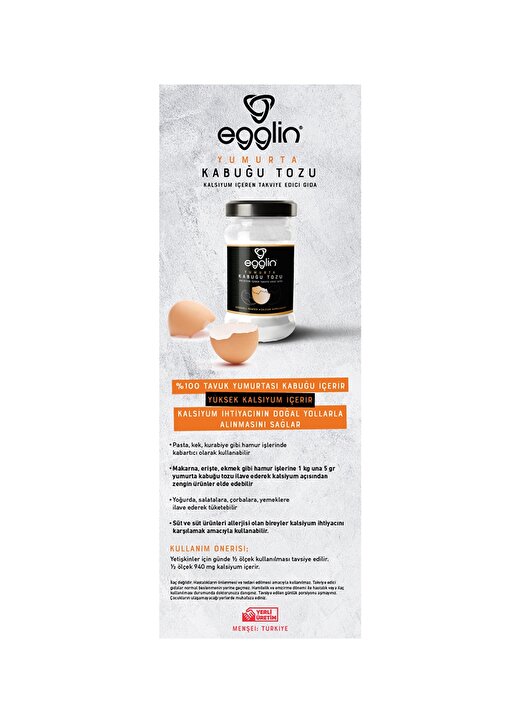 Egglin Yumurta Kabuğu Tozu 2