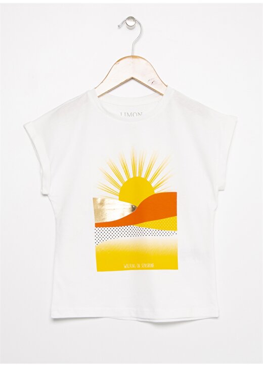 Limon Beyaz Kız Çocuk T-Shirt 040.6220.MAV 1