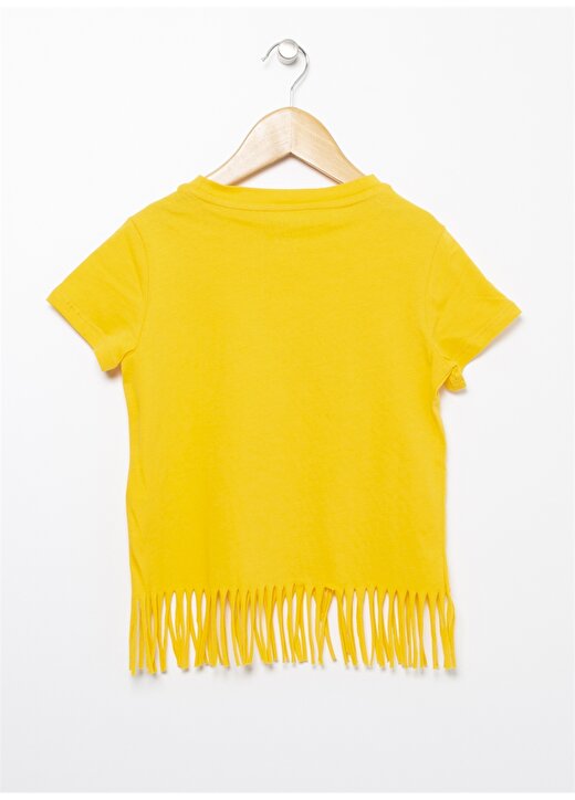 Limon Bisiklet Yaka Sarı Baskılı Kız Çoçuk T-Shirt 2