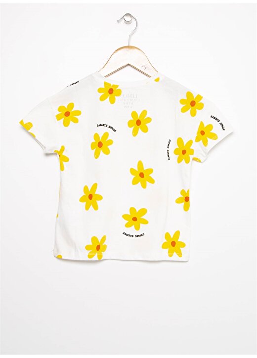 Limon Bisiklet Yaka Desenli Kız Çoçuk T-Shirt 2