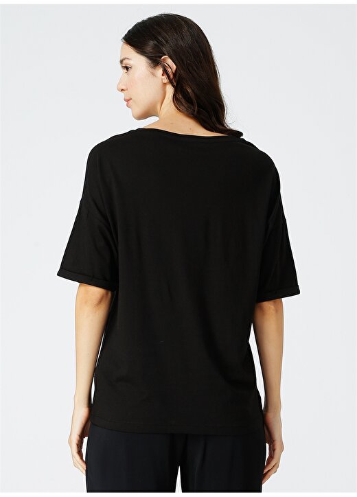 Fabrika Comfort Kadın Siyah Baskılı T-Shirt 4