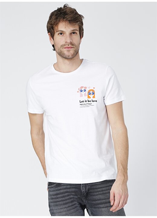 Turkish Dictionary Baskılı Beyaz Erkek T-Shirt 3