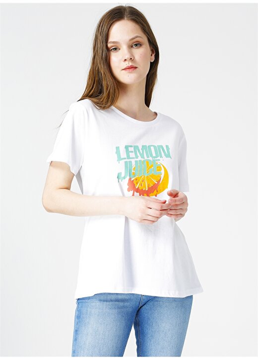 Limon Baskılı Kadın T-Shirt 3
