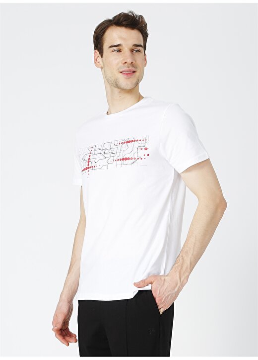 Fabrika Sports Merson Beyaz Bisiklet Yaka Erkek T-Shirt 3