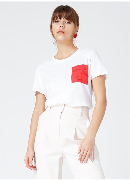 Fabrika Tomris Beyaz Kadın T-Shirt 3