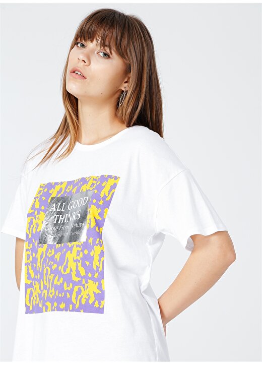 Fabrika Trent Beyaz Kadın T-Shirt 3
