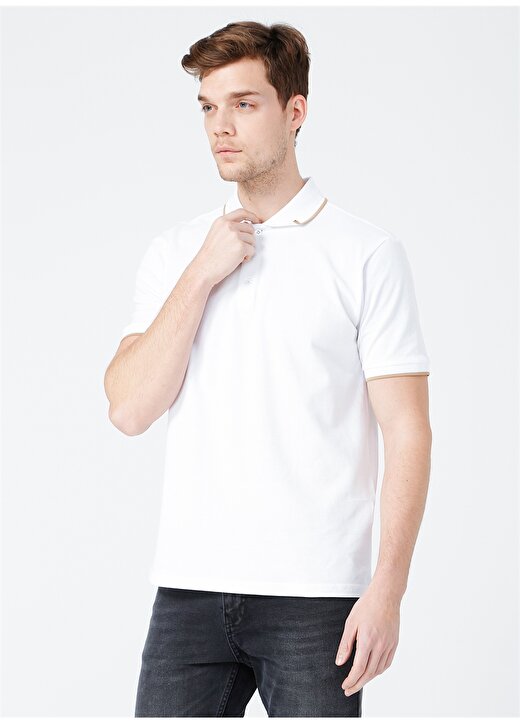 Fabrika Comfort Beyaz Erkek Polo T-Shirt 3