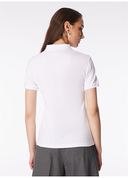 Fabrika Beyaz Kadın Polo Yaka Basic T-Shirt DEEP 2