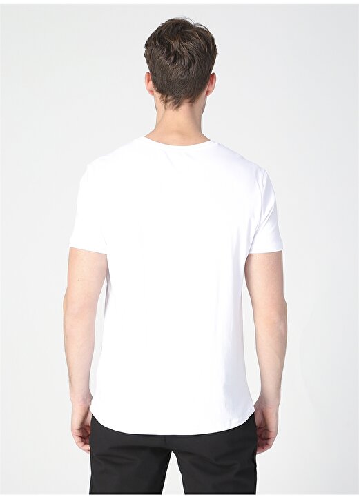 Fabrika Sports Erkek Beyaz Baskılı T-Shirt 4