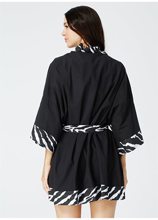 Fabrika Kadın Siyah Kimono 4