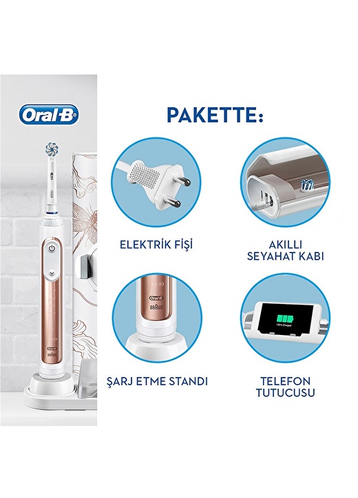 Oral-B Genius Dragonfly Rosegold Pro 10000 Şarj Edilebilir Diş Fırçası 2