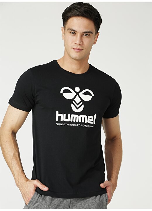 Hummel HMLCENTIL T-SHIRT S/S 2001 Koyu Gri Erkek T-Shirt 3