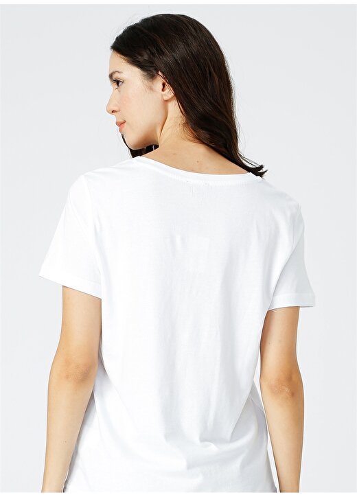 Fabrika Comfort Kadın Beyaz Baskılı T-Shirt 3
