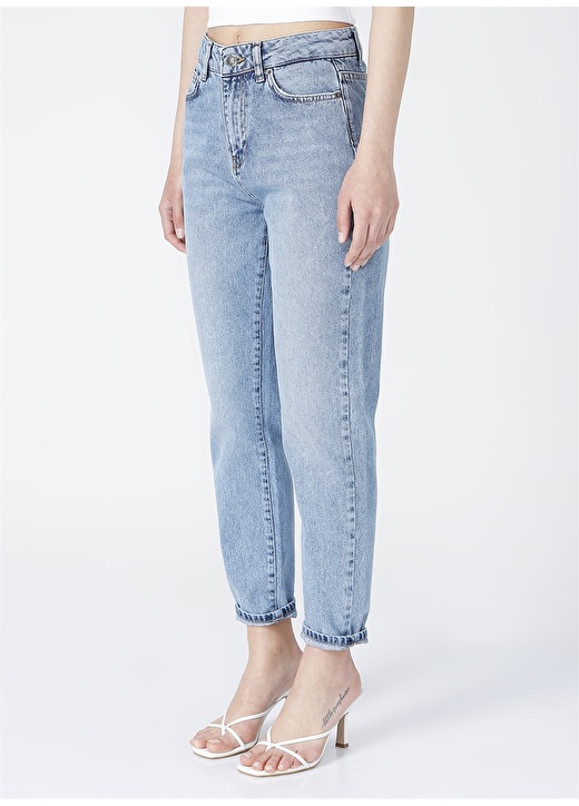 Aeropostale DP306M Normal Bel Boru Paçaaçık İndigo Kadın Denim Pantolon 3