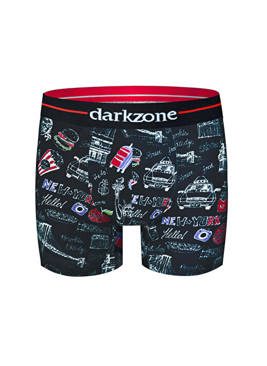 Darkzone Erkek Dijital Baskılı Seyahat Desenli Boxer  DZN2066 1
