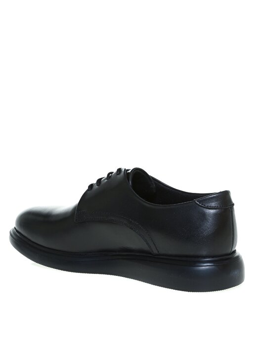 Cotton Bar Siyah Deri Klasik Ayakkabı 2