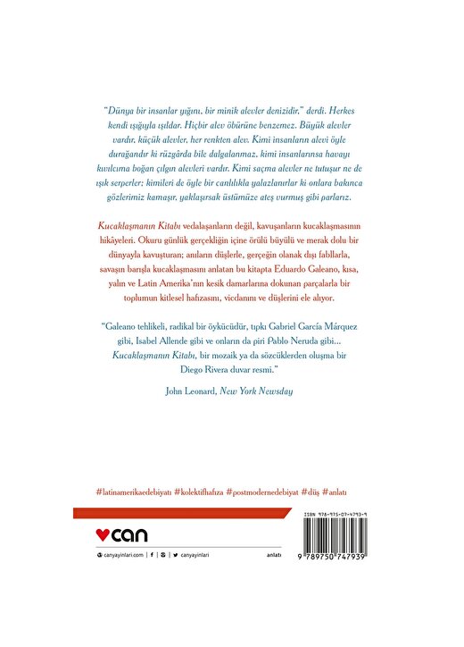 Can Yayınları - Kucaklaşmanın Kitabı - Eduardo Galeano 2