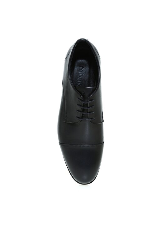 Fabrika Deri Siyah Erkek Klasik Ayakkabı HOPER 4