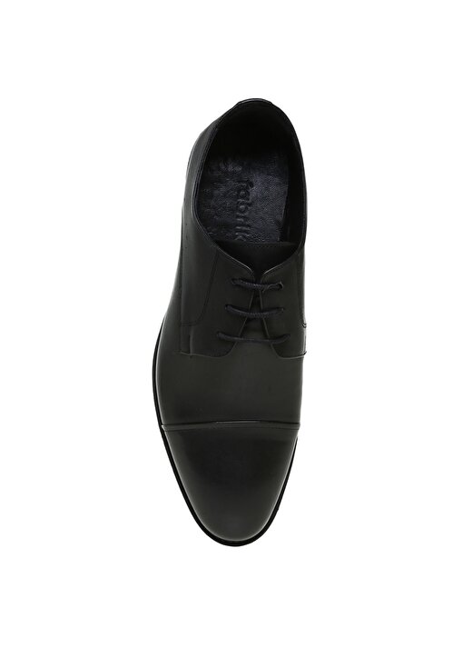 Fabrika Koyu Siyah Erkek Deri Klasik Ayakkabı 4