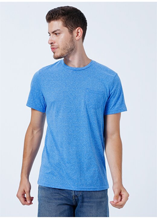 Limon Bisiklet Mavi Melanj Erkek T-Shirt 1