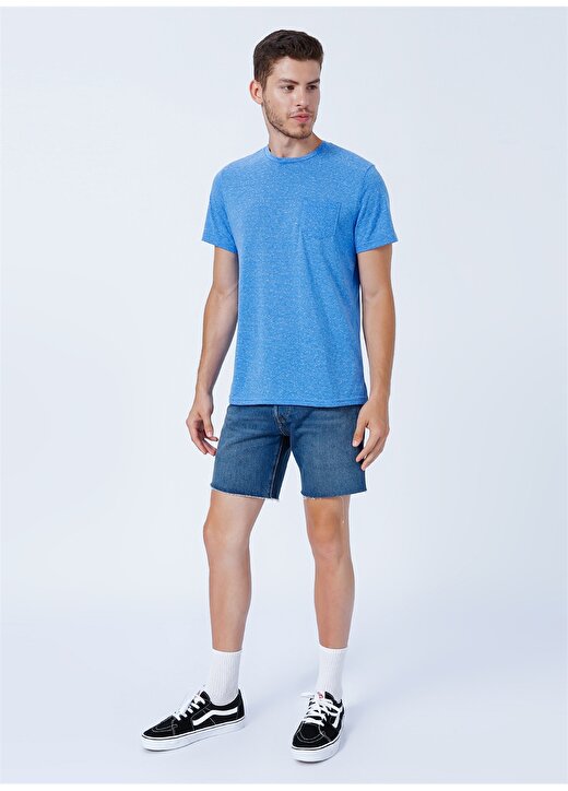 Limon Bisiklet Mavi Melanj Erkek T-Shirt 2