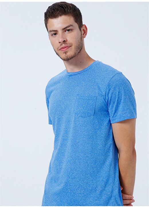 Limon Bisiklet Mavi Melanj Erkek T-Shirt 3