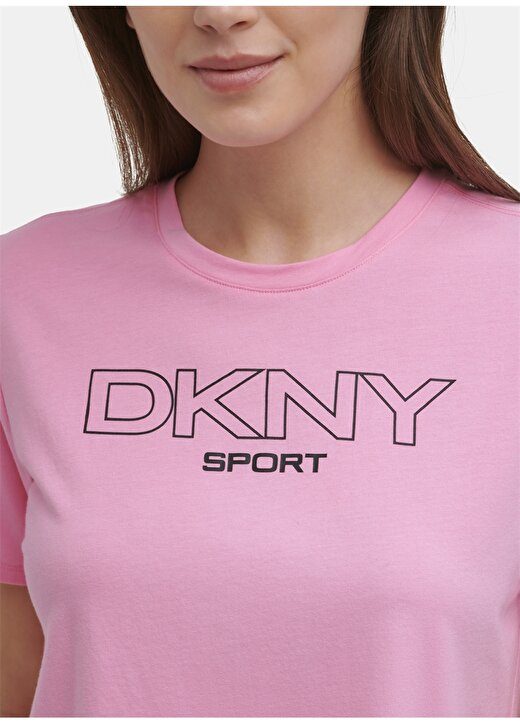Dkny Jeans Logo Baskılı Pembe T-Shirt 2