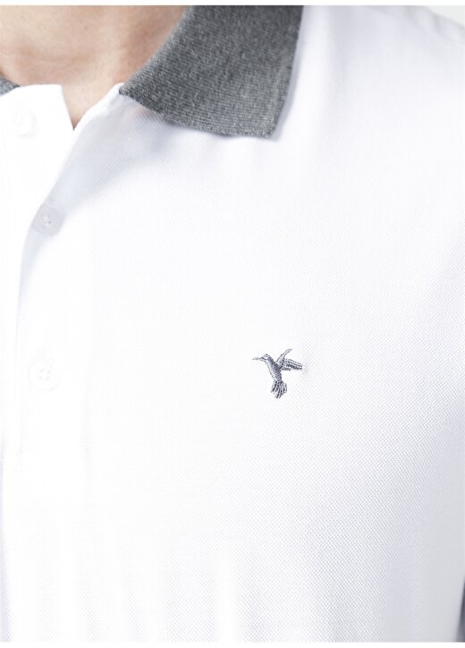 Fabrika Comfort Polo Yaka Beyaz Erkek Polo T-Shirt 4