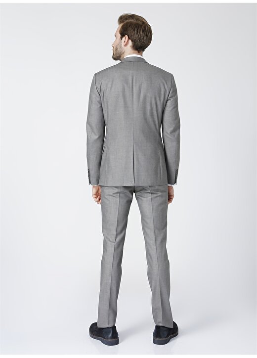 Fabrika Ceket Yaka Normal Bel Slim Fit Düz Antrasit Erkek Takım Elbise - FANSE6,5TE01PAR19121 4