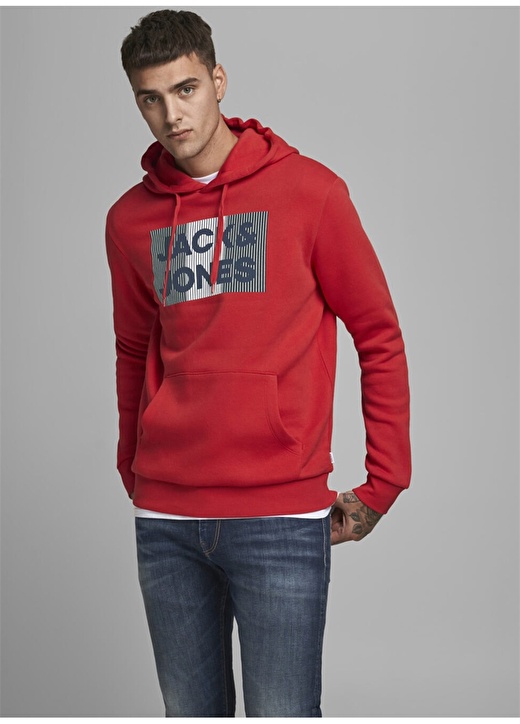 Jack & Jones Erkek Kırmızı Sweatshırt 1