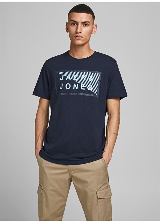 Jack & Jones 12185035 Lacivert Erkek T-Shirt 1