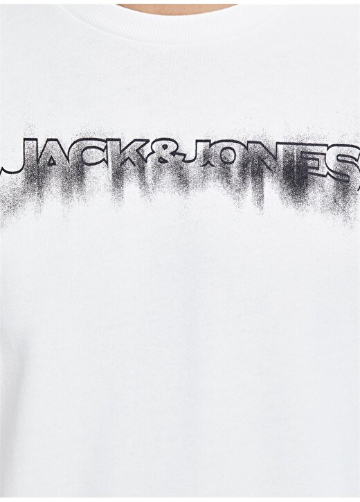 Jack & Jones 12185455 Koyu Beyaz Erkek Sweatshırt 3