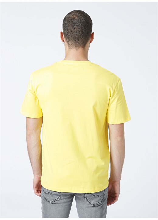 Jack & Jones Bisiklet Yaka Baskılı Sarı Erkek T-Shirt 4