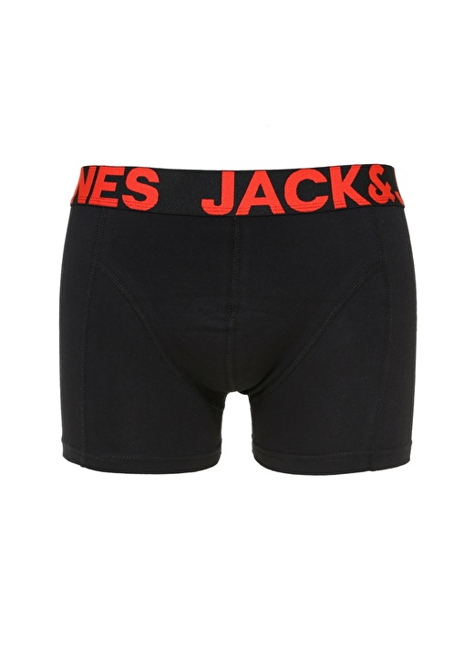 Jack & Jones 12194472 Siyah - Kırmızı Erkek Boxer 1